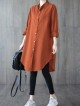 Long button tunic blouse