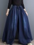 LM+ denim palazzo pants