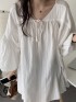 Oversized drawstring blouse