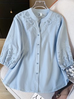 LM+  eyelet broderie blouse