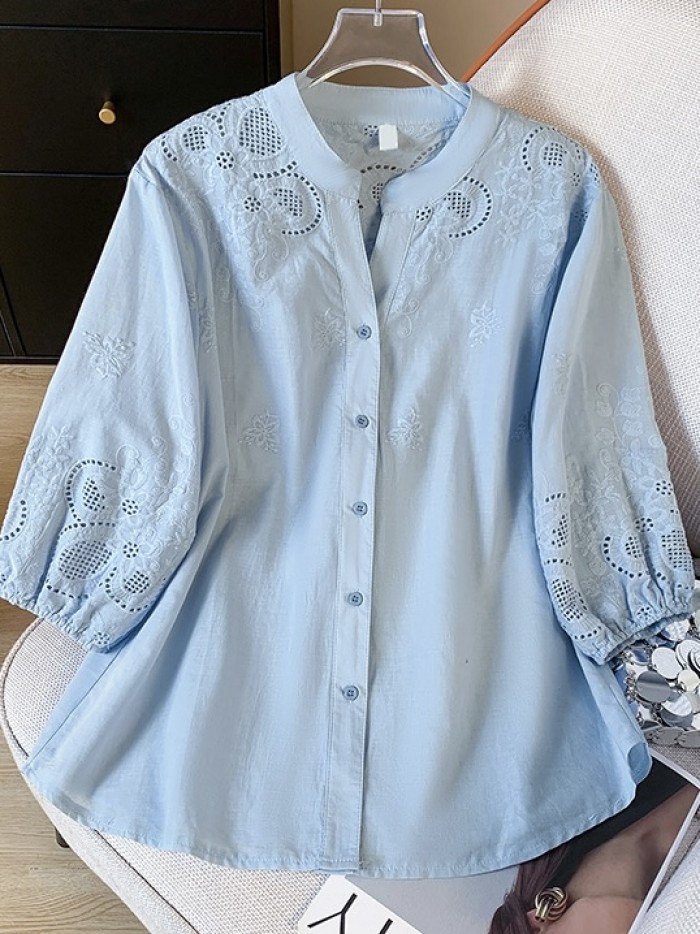 LM+  eyelet broderie blouse