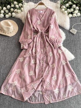 Floral broderie eyelet dress