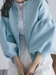 Puff sleeve knit cardigan