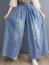 LM+ denim palazzo pants