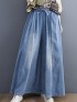 LM+ denim palazzo pants