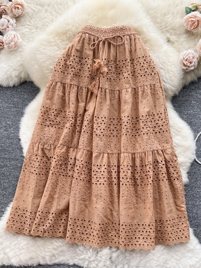 Broderie eyelet skirt