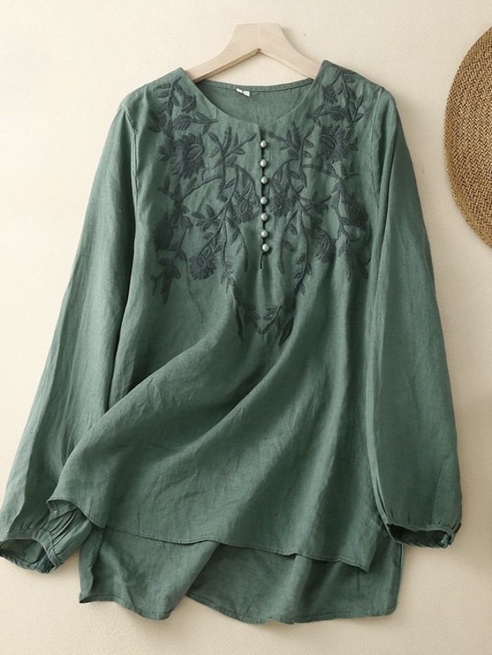 Embroidered motif blouse