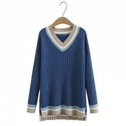 LM+ V-Neck Knit Pullover