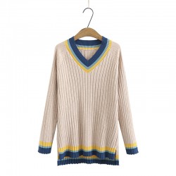 LM+ V-Neck Knit Pullover