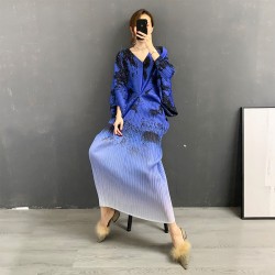 [PREMIUM] Watercolor Pleated Dress