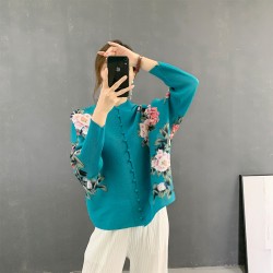 Floral Pleated Blouse