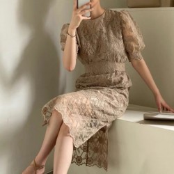 Embroidered motif dress