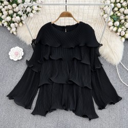 Tier pleated blouse