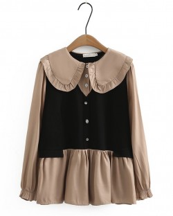 LM+ Combination babydoll blouse