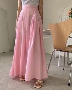 Long candy color skirt