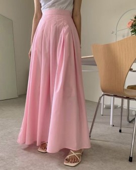 Long candy color skirt