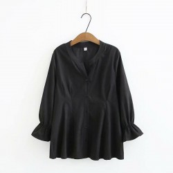 LM+ Fluted Sleeve Blouse