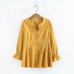 LM+ Fluted Sleeve Blouse