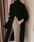 Long knit pullover with slit