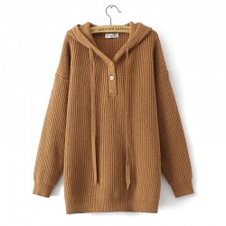 LM+ Hooded knit pullover