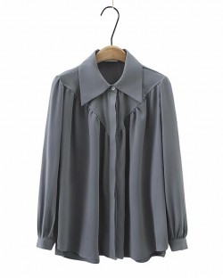 LM+ Flare button blouse