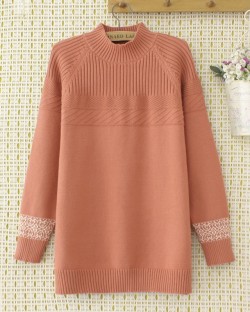 LM+ Long knit pullover