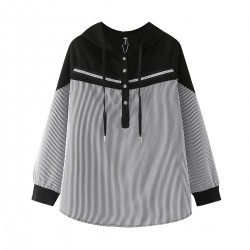 LM+ Stripe hoodie pullover