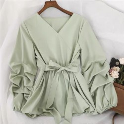 Blouse with Ruched Sleeves g1