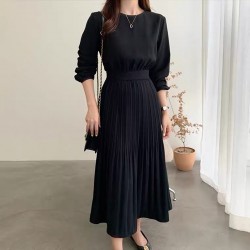Dress with pleats