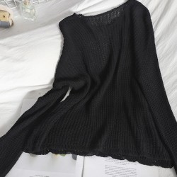 See-through Knit Pullover