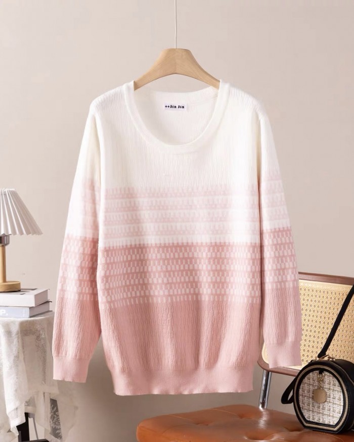 LM+  Geometric knit pullover