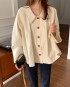 Oversized button blouse
