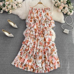 Off shoulder floral dress