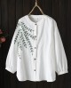 LM+ Motif embroidered blouse