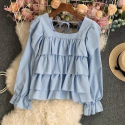 Tiered ruffle blouse