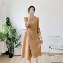 Pleated  asymmetrical dress