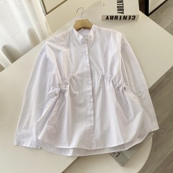Basic blouse with drawstring detail
