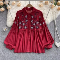 Embroidery detail blouse