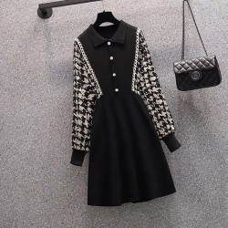 LM+ Tweed motif dress
