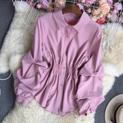 Ruched sleeve blouse