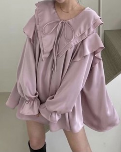 Oversized babydoll blouse