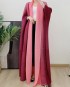 Pleated long ombre cardigan
