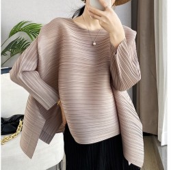 Pleated  asymmetrical blouse